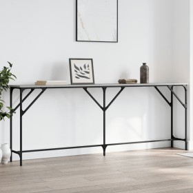 Sonoma gray engineered wood console table 200x29x75 cm by , Side tables - Ref: Foro24-837780, Price: 65,46 €, Discount: %