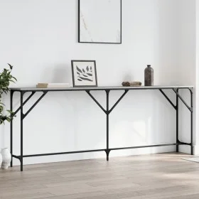Sonoma gray engineered wood console table 200x29x75 cm by , Side tables - Ref: Foro24-837780, Price: 63,28 €, Discount: %