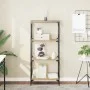 Librería 4 estantes madera ingeniería roble Sonoma 59x35x132 cm de , Librerías y estanterías - Ref: Foro24-837618, Precio: 55...