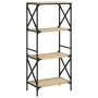 Bücherregal mit 4 Regalen, Holzwerkstoff, Sonoma-Eiche, 59 x 35 x 132 cm von , Bücherregale und Regale - Ref: Foro24-837618, ...