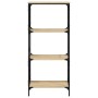 Bookcase with 4 shelves engineered wood Sonoma oak 59x35x132 cm by , Bookcases and shelves - Ref: Foro24-837618, Price: 55,83...