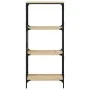 Librería 4 estantes madera ingeniería roble Sonoma 59x35x132 cm de , Librerías y estanterías - Ref: Foro24-837618, Precio: 55...