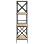 Bücherregal mit 4 Regalen, Holzwerkstoff, Sonoma-Eiche, 59 x 35 x 132 cm von , Bücherregale und Regale - Ref: Foro24-837618, ...