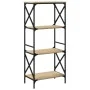 Librería 4 estantes madera ingeniería roble Sonoma 59x35x132 cm de , Librerías y estanterías - Ref: Foro24-837618, Precio: 55...