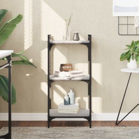 Sonoma gray engineered wood 3-shelf bookcase 40x30x86 cm by , Bookcases and shelves - Ref: Foro24-837630, Price: 36,60 €, Dis...