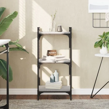 Sonoma gray engineered wood 3-shelf bookcase 40x30x86 cm by , Bookcases and shelves - Ref: Foro24-837630, Price: 36,28 €, Dis...