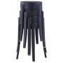 Stackable stools 4 units black plastic by vidaXL, Kitchen stools - Ref: Foro24-247278, Price: 78,53 €, Discount: %