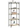 Bookcase with 5 shelves engineered wood Sonoma oak 60x30x154 cm by , Bookcases and shelves - Ref: Foro24-837658, Price: 60,80...