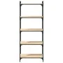Bookcase with 5 shelves engineered wood Sonoma oak 60x30x154 cm by , Bookcases and shelves - Ref: Foro24-837658, Price: 60,80...