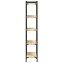 Librería 5 estantes madera ingeniería roble Sonoma 60x30x154 cm de , Librerías y estanterías - Ref: Foro24-837658, Precio: 60...