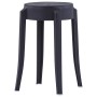 Stackable stools 4 units black plastic by vidaXL, Kitchen stools - Ref: Foro24-247278, Price: 78,53 €, Discount: %