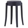 Taburetes apilables 4 unidades plástico negro de vidaXL, Taburetes de cocina - Ref: Foro24-247278, Precio: 77,32 €, Descuento: %