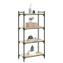 Bookcase with 4 shelves engineered wood Sonoma oak 60x30x120 cm by , Bookcases and shelves - Ref: Foro24-837653, Price: 51,34...