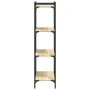 Bookcase with 4 shelves engineered wood Sonoma oak 60x30x120 cm by , Bookcases and shelves - Ref: Foro24-837653, Price: 51,34...