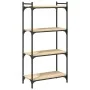 Bookcase with 4 shelves engineered wood Sonoma oak 60x30x120 cm by , Bookcases and shelves - Ref: Foro24-837653, Price: 51,34...