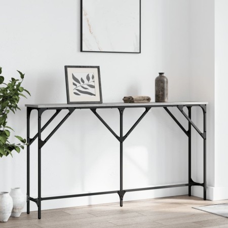 Mesa consola madera de ingeniería gris Sonoma 140x23x75 cm de , Mesas auxiliares - Ref: Foro24-837775, Precio: 47,09 €