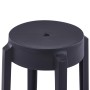 Stackable stools 4 units black plastic by vidaXL, Kitchen stools - Ref: Foro24-247278, Price: 78,53 €, Discount: %
