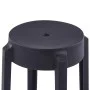 Stackable stools 4 units black plastic by vidaXL, Kitchen stools - Ref: Foro24-247278, Price: 77,32 €, Discount: %