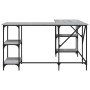 Schreibtisch aus Sonoma-grauem Holzwerkstoff, 139 x 139 x 75 cm von , Schreibtische - Ref: Foro24-837595, Preis: 103,48 €, Ra...