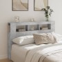 Cabecero LED madera ingeniería gris hormigón 160x18,5x103,5 cm de , Cabeceros y pies de cama - Ref: Foro24-837354, Precio: 86...