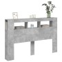 Betongraues LED-Kopfteil aus Holzwerkstoff, 160 x 18,5 x 103,5 cm von , Kopf- und Fußteile - Ref: Foro24-837354, Preis: 86,47...