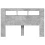 Cabecero LED madera ingeniería gris hormigón 160x18,5x103,5 cm de , Cabeceros y pies de cama - Ref: Foro24-837354, Precio: 86...
