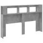 Concrete gray engineered wood LED headboard 160x18.5x103.5 cm by , Headboards and footboards - Ref: Foro24-837354, Price: 85,...