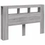 Sonoma-graues LED-Kopfteil aus Holzwerkstoff, 160 x 18,5 x 103,5 cm von , Kopf- und Fußteile - Ref: Foro24-837356, Preis: 98,...