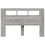 Sonoma-graues LED-Kopfteil aus Holzwerkstoff, 160 x 18,5 x 103,5 cm von , Kopf- und Fußteile - Ref: Foro24-837356, Preis: 100...