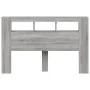Sonoma-graues LED-Kopfteil aus Holzwerkstoff, 160 x 18,5 x 103,5 cm von , Kopf- und Fußteile - Ref: Foro24-837356, Preis: 98,...