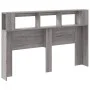 Cabecero LED madera ingeniería gris Sonoma 160x18,5x103,5 cm de , Cabeceros y pies de cama - Ref: Foro24-837356, Precio: 98,9...