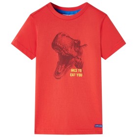 Camiseta para niños con estampado de dinosaurio ro