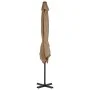 Sombrilla voladiza con poste de aluminio gris topo 250x250 cm de vidaXL, Sombrillas - Ref: Foro24-44619, Precio: 130,24 €, De...