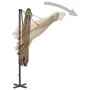 Sombrilla voladiza con poste de aluminio gris topo 250x250 cm de vidaXL, Sombrillas - Ref: Foro24-44619, Precio: 130,24 €, De...