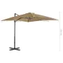 Sombrilla voladiza con poste de aluminio gris topo 250x250 cm de vidaXL, Sombrillas - Ref: Foro24-44619, Precio: 130,24 €, De...