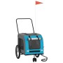 Fahrradanhänger für Haustiere, Eisen, Oxford-Stoff, blau grau. von , Kinderwagen für Haustiere - Ref: Foro24-93855, Preis: 10...