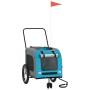 Fahrradanhänger für Haustiere, Eisen, Oxford-Stoff, blau grau. von , Kinderwagen für Haustiere - Ref: Foro24-93855, Preis: 10...