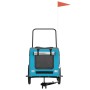 Fahrradanhänger für Haustiere, Eisen, Oxford-Stoff, blau grau. von , Kinderwagen für Haustiere - Ref: Foro24-93855, Preis: 10...