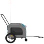 Fahrradanhänger für Haustiere, Eisen, Oxford-Stoff, blau grau. von , Kinderwagen für Haustiere - Ref: Foro24-93855, Preis: 10...