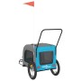 Fahrradanhänger für Haustiere, Eisen, Oxford-Stoff, blau grau. von , Kinderwagen für Haustiere - Ref: Foro24-93855, Preis: 10...