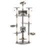 Katzenkratzbaum mit Sisalstamm 203 cm grau und weiß von vidaXL, Katzenmöbel - Ref: Foro24-170529, Preis: 147,55 €, Rabatt: %