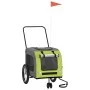 Fahrradanhänger für Haustiere aus Eisen und Oxford-Gewebe in Grün-Grau. von , Kinderwagen für Haustiere - Ref: Foro24-93857, ...