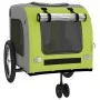 Remolque de bicicleta mascotas hierro tela Oxford verde gris by , pet strollers - Ref: Foro24-93857, Price: 118,22 €, Discoun...