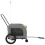 Fahrradanhänger für Haustiere aus Eisen und Oxford-Gewebe in Grün-Grau. von , Kinderwagen für Haustiere - Ref: Foro24-93857, ...