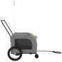 Fahrradanhänger für Haustiere aus Eisen und Oxford-Gewebe in Grün-Grau. von , Kinderwagen für Haustiere - Ref: Foro24-93857, ...