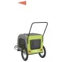 Fahrradanhänger für Haustiere aus Eisen und Oxford-Gewebe in Grün-Grau. von , Kinderwagen für Haustiere - Ref: Foro24-93857, ...