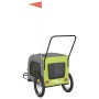 Fahrradanhänger für Haustiere aus Eisen und Oxford-Gewebe in Grün-Grau. von , Kinderwagen für Haustiere - Ref: Foro24-93857, ...