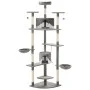 Katzenkratzbaum mit Sisalstamm 203 cm grau und weiß von vidaXL, Katzenmöbel - Ref: Foro24-170529, Preis: 136,62 €, Rabatt: %