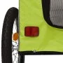 Fahrradanhänger für Haustiere aus Eisen und Oxford-Gewebe in Grün-Grau. von , Kinderwagen für Haustiere - Ref: Foro24-93857, ...