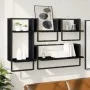 Wandregale mit 4 Stangen aus schwarzem Ingenieurholz von , Regale und Regale - Ref: Foro24-836308, Preis: 48,84 €, Rabatt: %